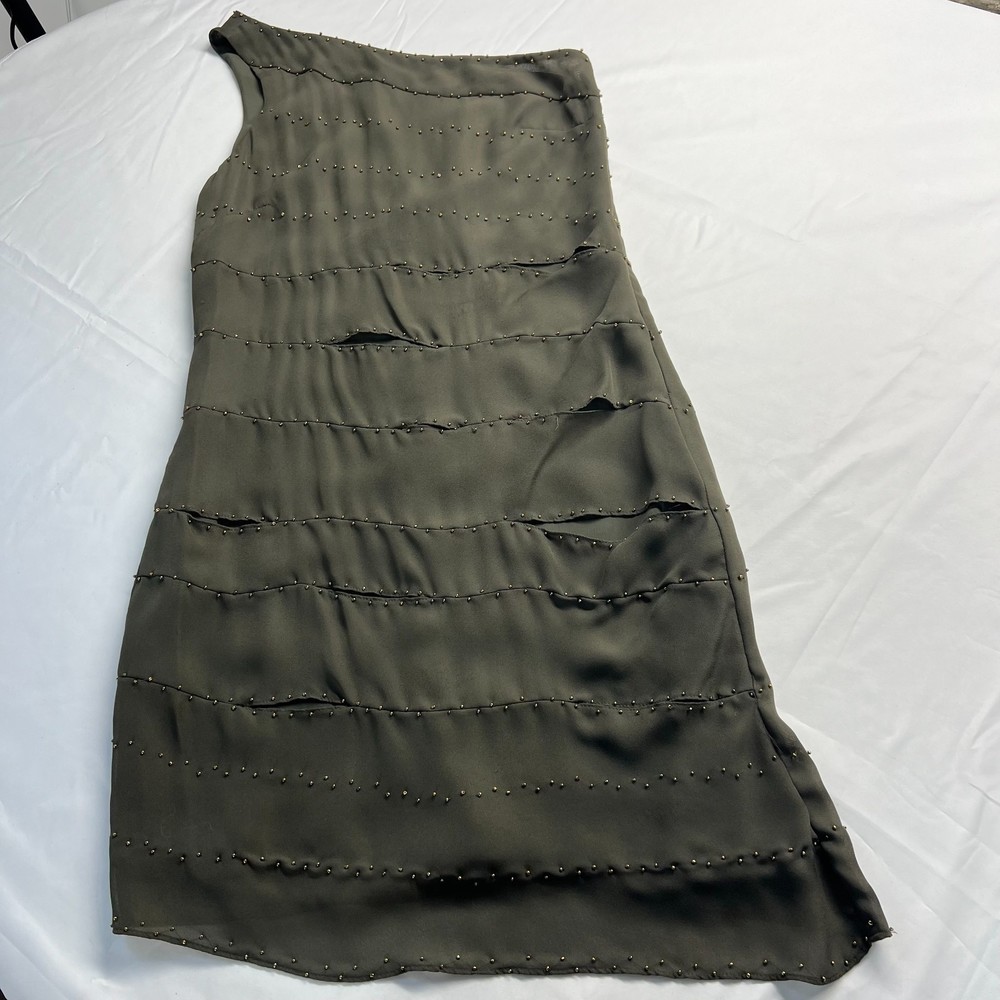 APART Olive Green One Shoulder Dress w/Cut Outs 2
